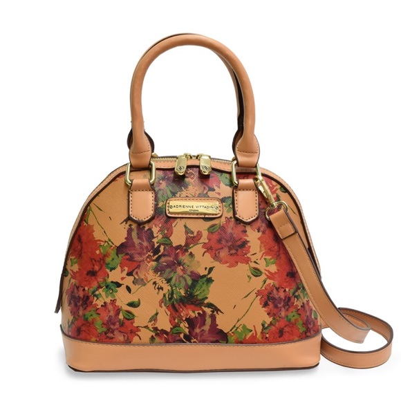 Adrienne Vittadini Handbags - NWT Adrienne Vittadini Flowered hand Bag w/ straps